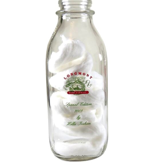 Eggnog Milk Bottle 2003 Christmas Collectible Colorado Farmhouse Snowman Décor - Picture 2 of 8